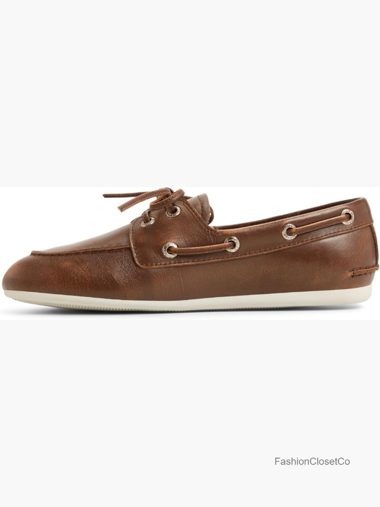 Women's Leather Boat Shoes - Loafers & Slip-Ons